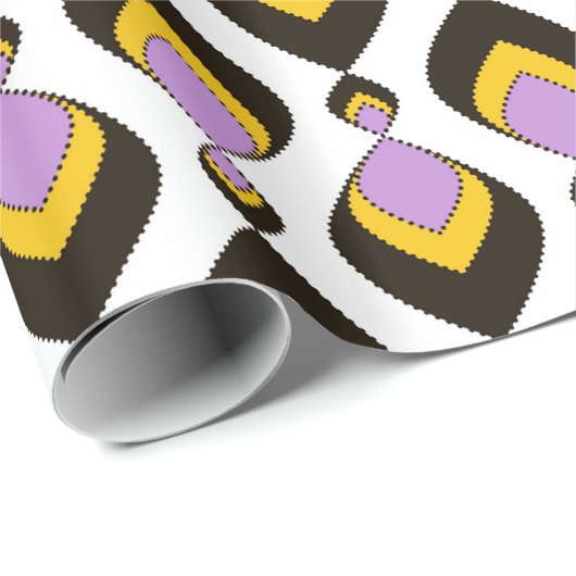 Retro, Retro-Ornament Geschenkpapier (Rolleneckpunkt)