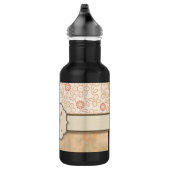 Retro-Retro-Punkt-Blume mit Creme Trinkflasche (Rechts)