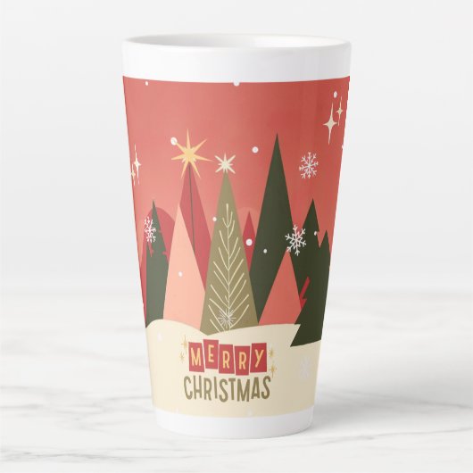 Retro/Retro-Weihnachtsbaum Milchtasse (Vorderseite)