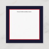 Retro-Retro Weihnachtsfrau Quadratische Visitenkarte (Rückseite)