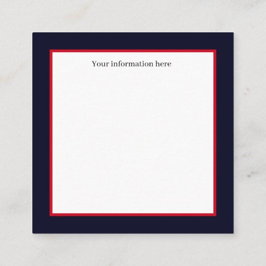 Retro-Retro Weihnachtsfrau Quadratische Visitenkarte (Rückseite)