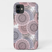 Retro, Retromuster, beige, grau, elegant Case-Mate iPhone Hülle (Rückseite)