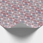 Retro, Retromuster, beige, grau, elegant Geschenkpapier (Ecke)