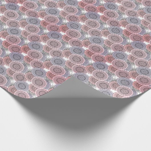 Retro, Retromuster, beige, grau, elegant Geschenkpapier (Ecke)