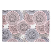 Retro, Retromuster, beige, grau, elegant Kissenbezug (Rückseite)