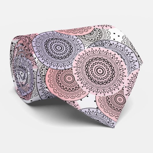 Retro, Retromuster, beige, grau, elegant Krawatte (Gerollt)