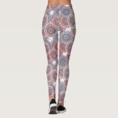 Retro, Retromuster, beige, grau, elegant Leggings (Rückseite)