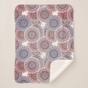 Retro, Retromuster, beige, grau, elegant Sherpadecke