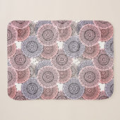 Retro, Retromuster, beige, grau, elegant Sherpadecke (Vorderseite (Horizontal))