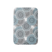 Retro, Retromuster, blau und grau, elegant Badematte (Vorderseite Vertikal)