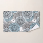 Retro, Retromuster, blau und grau, elegant Badhandtuch Set (Handtuch)