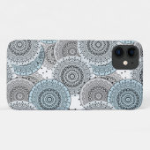 Retro, Retromuster, blau und grau, elegant Case-Mate iPhone Hülle (Rückseite (Horizontal))