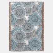 Retro, Retromuster, blau und grau, elegant Decke (Vorderseite Vertikal)