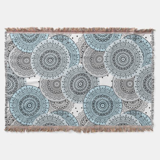Retro, Retromuster, blau und grau, elegant Decke (Vorderseite)
