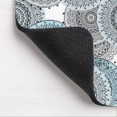 Retro, Retromuster, blau und grau, elegant Mousepad (Ecke)