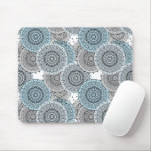 Retro, Retromuster, blau und grau, elegant Mousepad (Mit Mouse)
