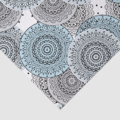 Retro, Retromuster, blau und grau, elegant Seidenpapier (Detail)