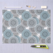 Retro, Retromuster, blau und grau, elegant Seidenpapier (Handwerk)