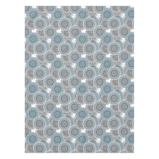 Retro, Retromuster, blau und grau, elegant Tischdecke (Vorderseite)