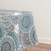 Retro, Retromuster, blau und grau, elegant Tischdecke (Beispiel)