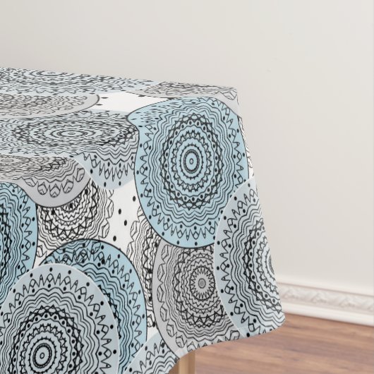 Retro, Retromuster, blau und grau, elegant Tischdecke (Beispiel)