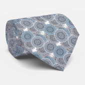 Retro, Retromuster, blau und grau, eleganter Hals Krawatte (Gerollt)