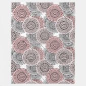 Retro, Retromuster, blau und rosa, elegant Fleecedecke (Vorderseite)