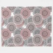 Retro, Retromuster, blau und rosa, elegant Fleecedecke (Vorderseite (Horizontal))