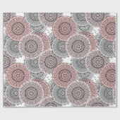 Retro, Retromuster, blau und rosa, elegant Geschenkpapier (Flach)