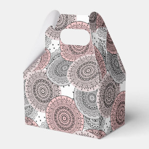 Retro, Retromuster, blau und rosa, elegant Geschenkschachtel