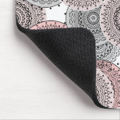 Retro, Retromuster, blau und rosa, elegant Mousepad (Ecke)