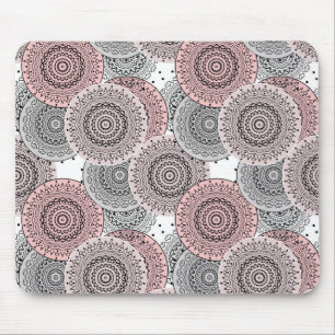 Retro, Retromuster, blau und rosa, elegant Mousepad