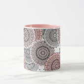 Retro, Retromuster, blau und rosa, elegant Tasse (Zentrum)