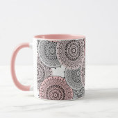 Retro, Retromuster, blau und rosa, elegant Tasse (Links)