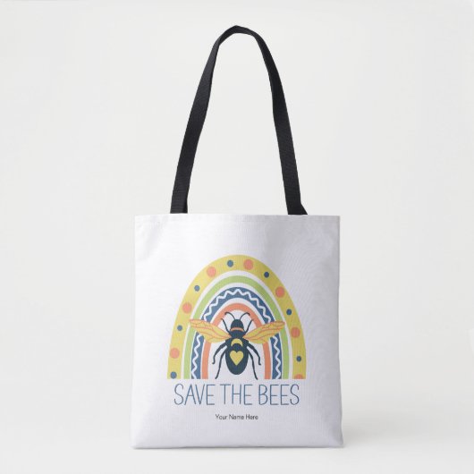 Retro Rettete den bunten Rainbow Pollinator Tasche (Vorderseite)