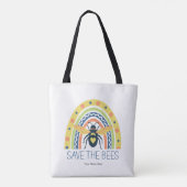Retro Rettete den bunten Rainbow Pollinator Tasche (Rückseite)