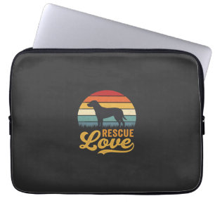 Retro-Rettungshund Sonnenuntergang_1 Laptopschutzhülle