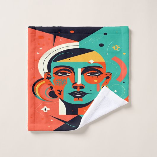 Retro-Revival Badhandtuch Set (Waschlappen)