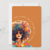 Retro Rewind 50. Geburtstag Shindig Party Einladung (Rückseite)