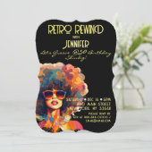 Retro Rewind 50. Geburtstag Shindig Party Einladung (Stehend Vorderseite)