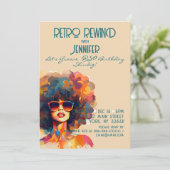 Retro Rewind 50. Geburtstag Shindig Party Einladung (Stehend Vorderseite)