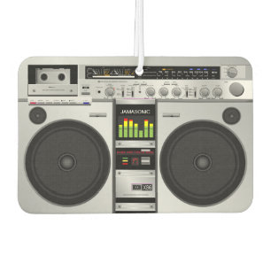 Retro Rewind: Anpassbare Boombox-Grafik der 80er J Autolufterfrischer