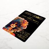 Retro Rewind Gold Weihnachten Party Einladung (Gedreht)