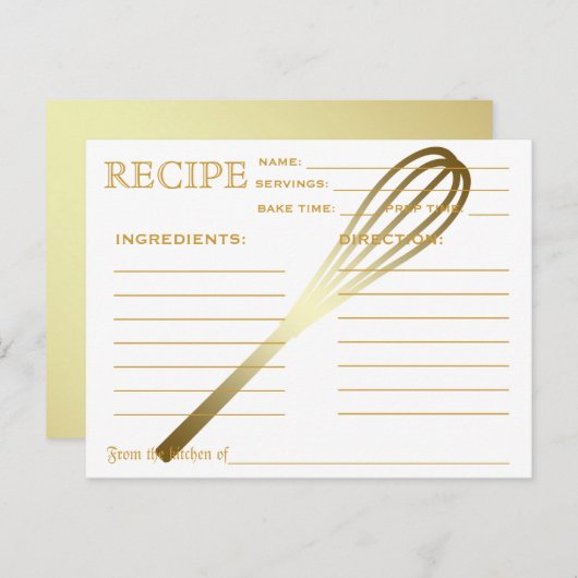 Retro Rezept Card Küchenutensilien gestrichen Postkarte (Vorne/Hinten)