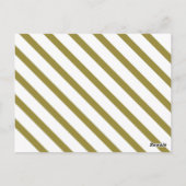 Retro-Rezept-Karte grün gestreift Postkarte (Rückseite)