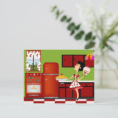 Retro-Rezept-Karte Postkarte (Stehend Vorderseite)