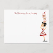 Retro-Rezept-Karte Postkarte (Rückseite)