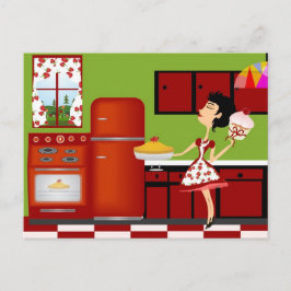 Retro-Rezept-Karte Postkarte