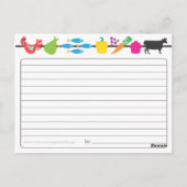 Retro-Rezept-Karte Postkarte (Rückseite)