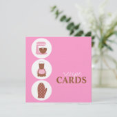 Retro-Rezept-Karten (Stehend Vorderseite)